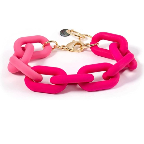 Chunky Link Bracelets Blue,pink,brown,Minimalist Rainbow,yellow,orange - Picture 4 of 9